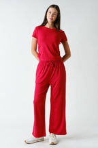 Marlow Short-Sleeve Ruched Two-Piece Set