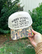Sorry I Can't My Kids Have Sports Khaki/ Real Camo Canvas Trucker