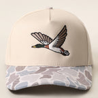 Flying Mallard Embroidered Camo Brim Trucker Hat