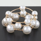 Classic Pearl Stone Beaded Tube Bracelet