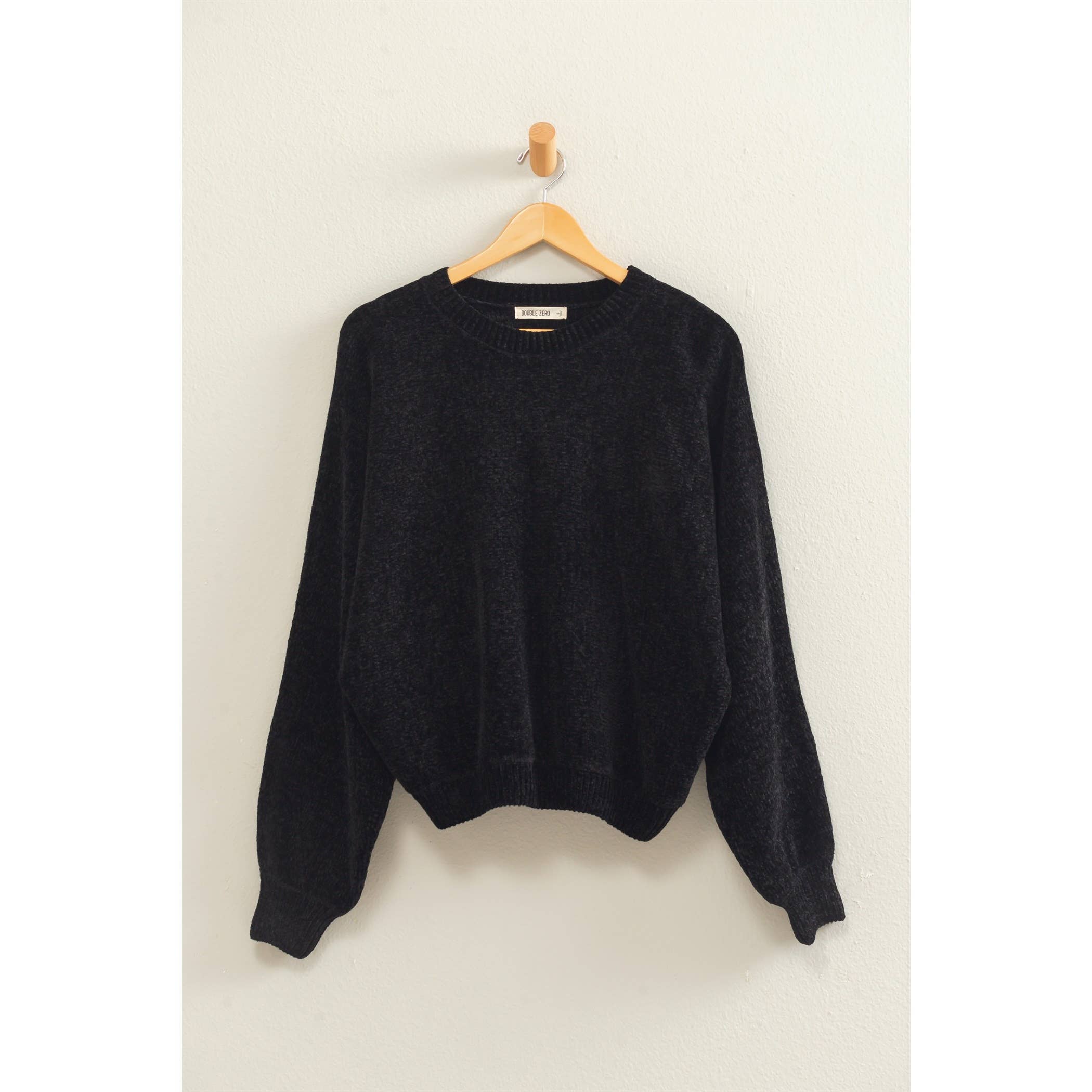 Chenille Crew Neck Sweater