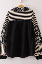 NT12889-Daisy Stripe Contrast Top