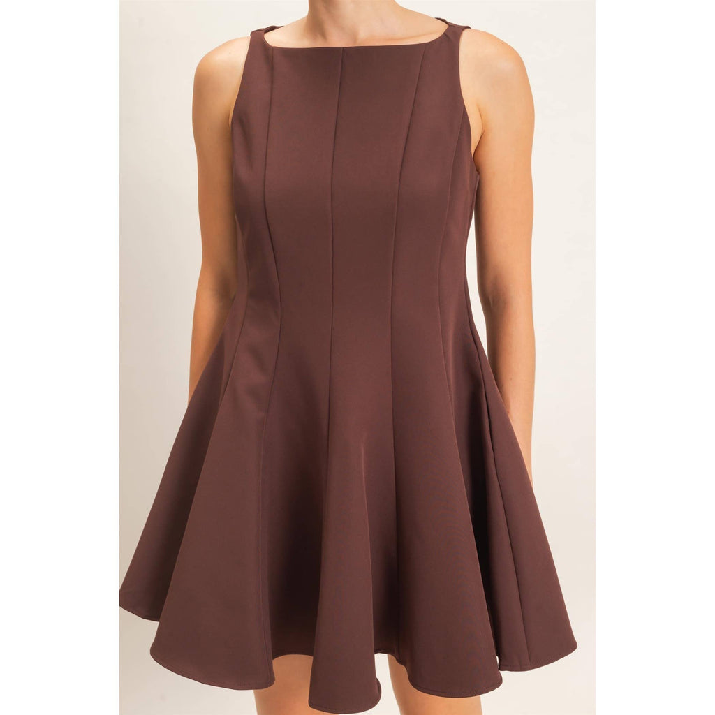 Sleeveless Fit And Flare Dress