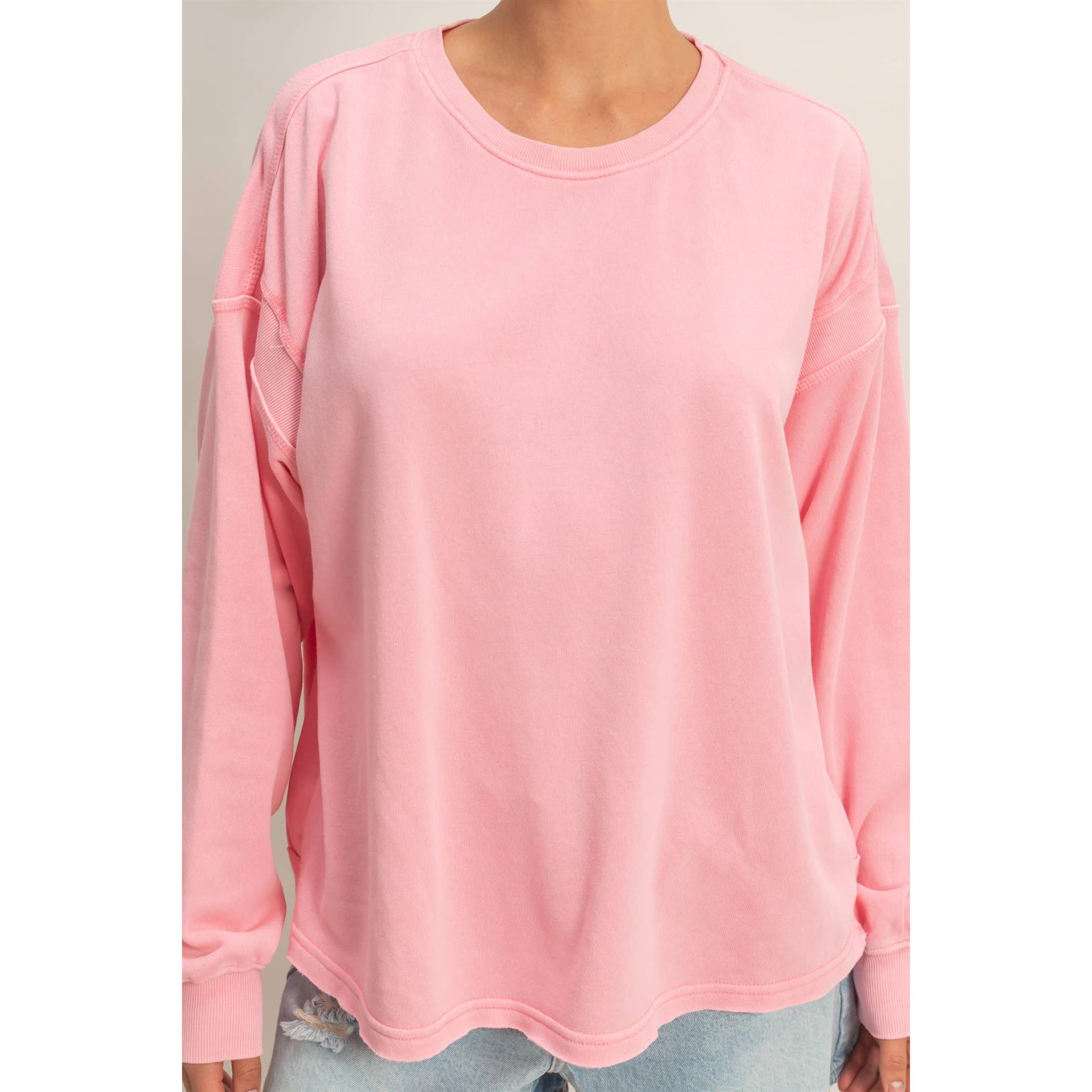 Oversized Cross Detail Open Back Sweatshirt