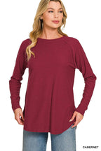 Cotton Slub Jersey Long Sleeve Tee Shirts