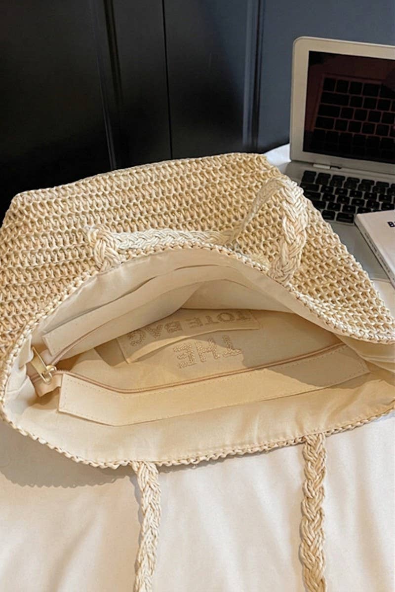Straw Woven The Tote Bag - Zenana