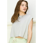 Crew Neck Cropped Top