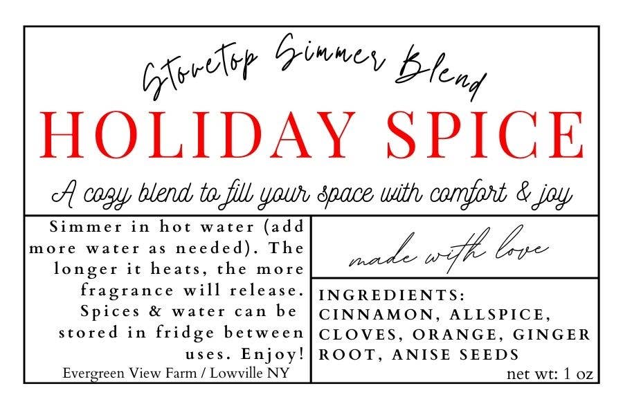 Simmer Stovetop Holiday Spice Christmas Blend