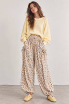BOHO FLORAL CARGO PANTS