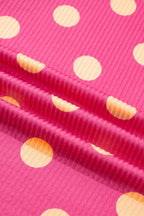 PRETTY BASH Polka Dot Patch Pocket Drop Shoulder Top