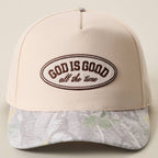 GOD IS GOOD All The Time Patch Camo Brim Baseball Cap