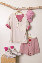 NT12336-Mineral Washed Oversized Comfy Knit Top