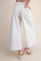 Crop High-Rise Wide-Leg Pants