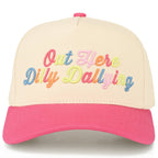 C.C OUT HERE DILLY DALLYING Letter on Two Tone Trucker Hat
