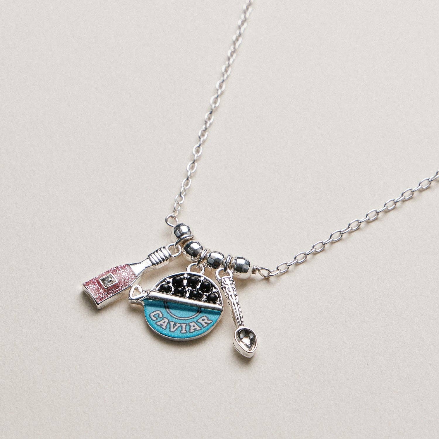 Caviar Charm Necklace | Whimsical Pendant Jewelry