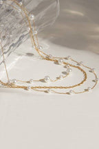 18K STAINLESS STEEL TARNISH FREE LAYERED NECKLACE | 40NK9551