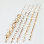 Multi Bejeweled Link Chain Bracelet