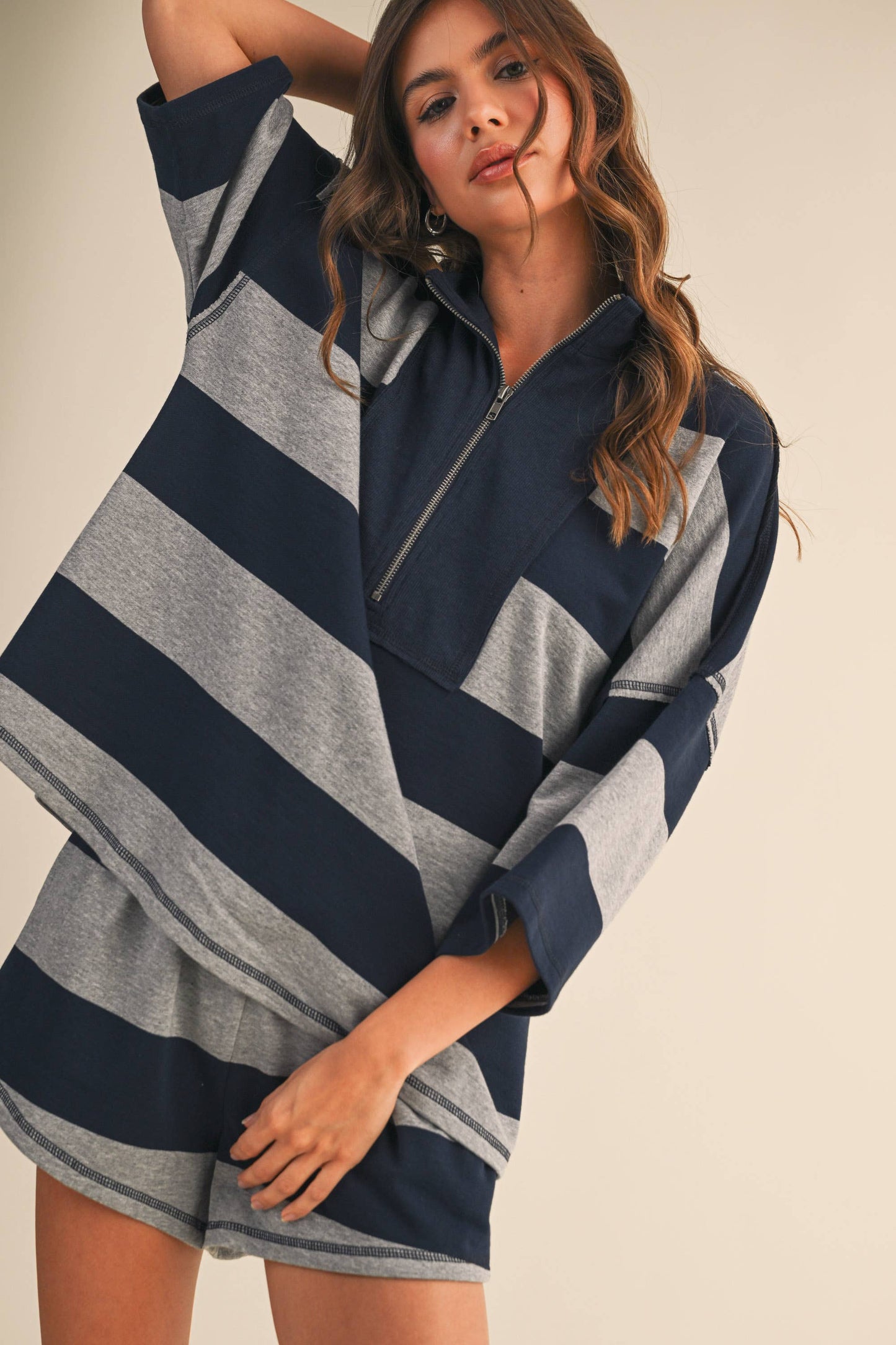 Espresso Stripe Oversized Set