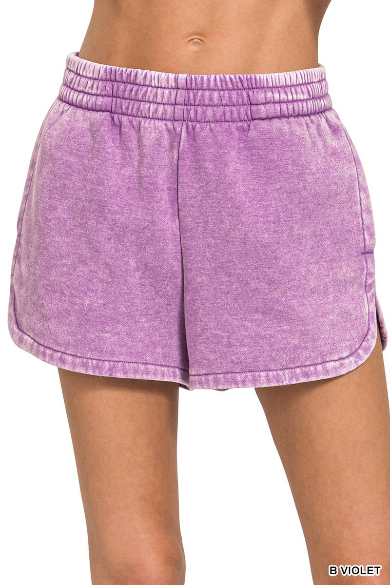 Elastic Waistband Dolphin Shorts