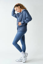 Fleece Hoodie Jacket with Tapered Sleeves