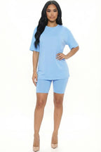 Loose Fit Top & Bike Shorts Set