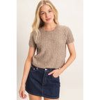 Embellished Cable Knit Sweater