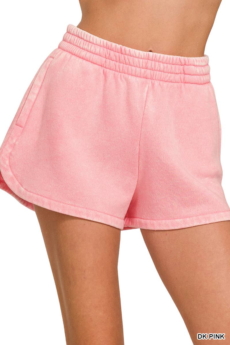 Elastic Waistband Dolphin Shorts