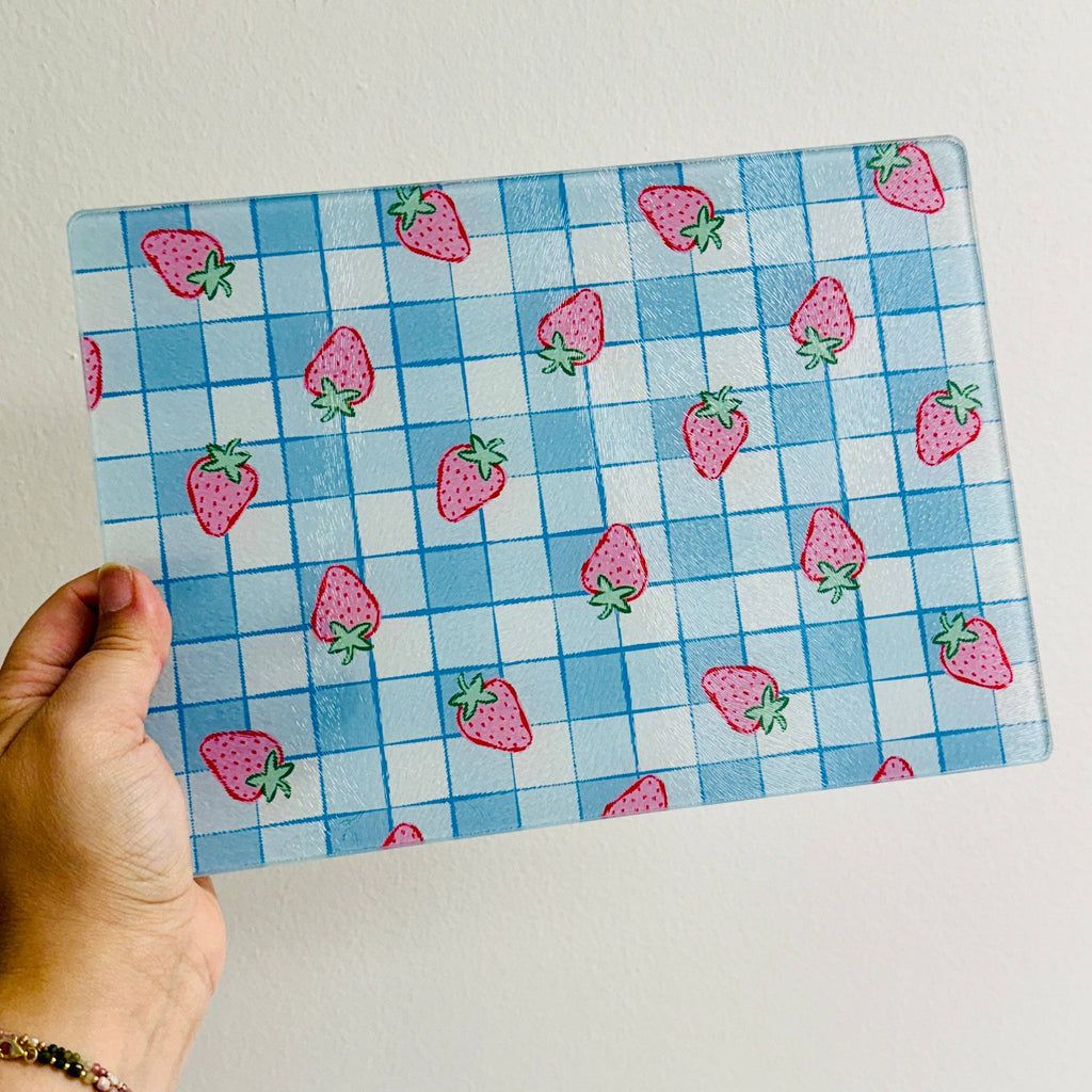Strawberry Glass Cutting Board