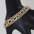 Triple Box Link Chain Bracelet
