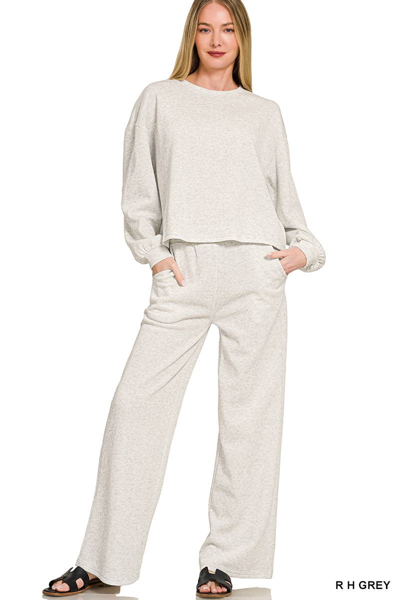 French Rib Pullover & Pants 2PC Set
