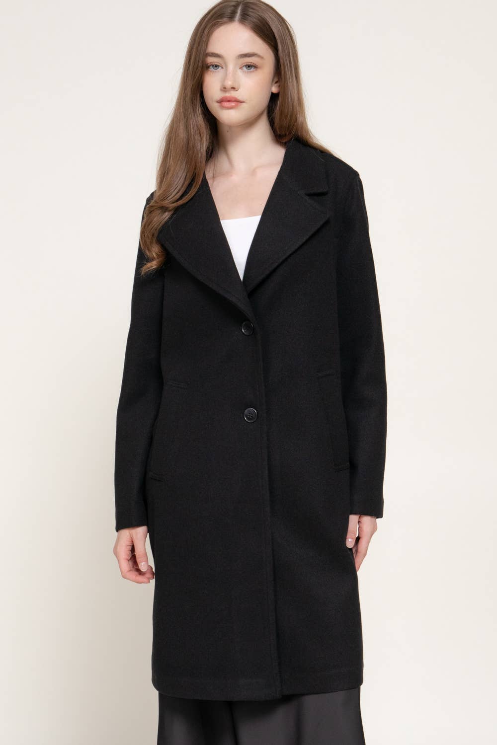 Long Sleeve Soft Long Coat