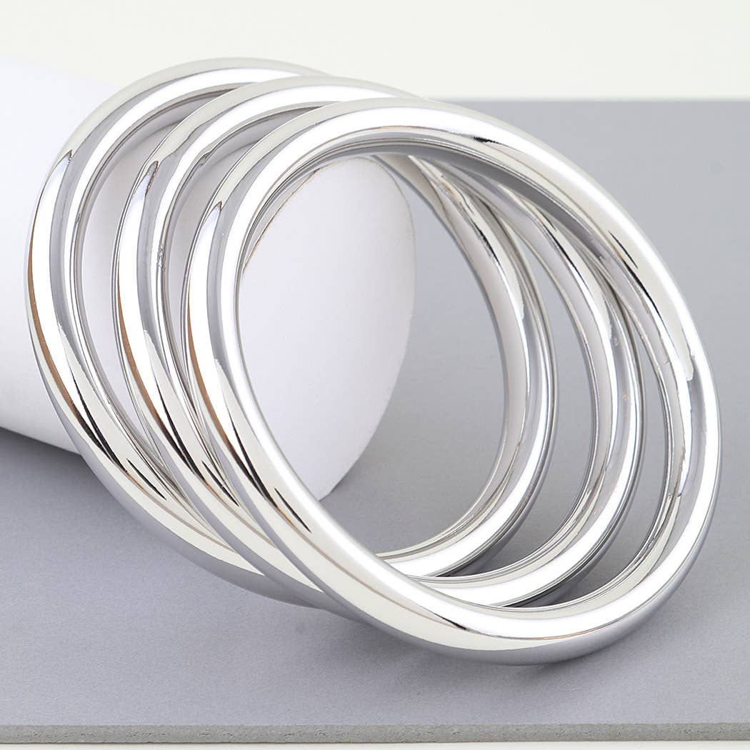 Multi Polished Bangle Bracelet
