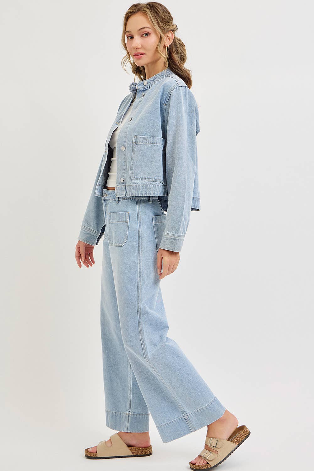 WIDE LEG  DENIM JEANS