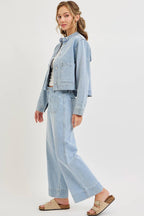 WIDE LEG  DENIM JEANS