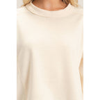 Ribbed Crew Neck Sweatshirt