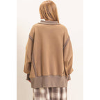 Mineral Wash Snap Collar Pullover