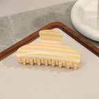 JUMBO STRIPE PLAID OVAL HAIR CLAW CLIPS | 40H1069