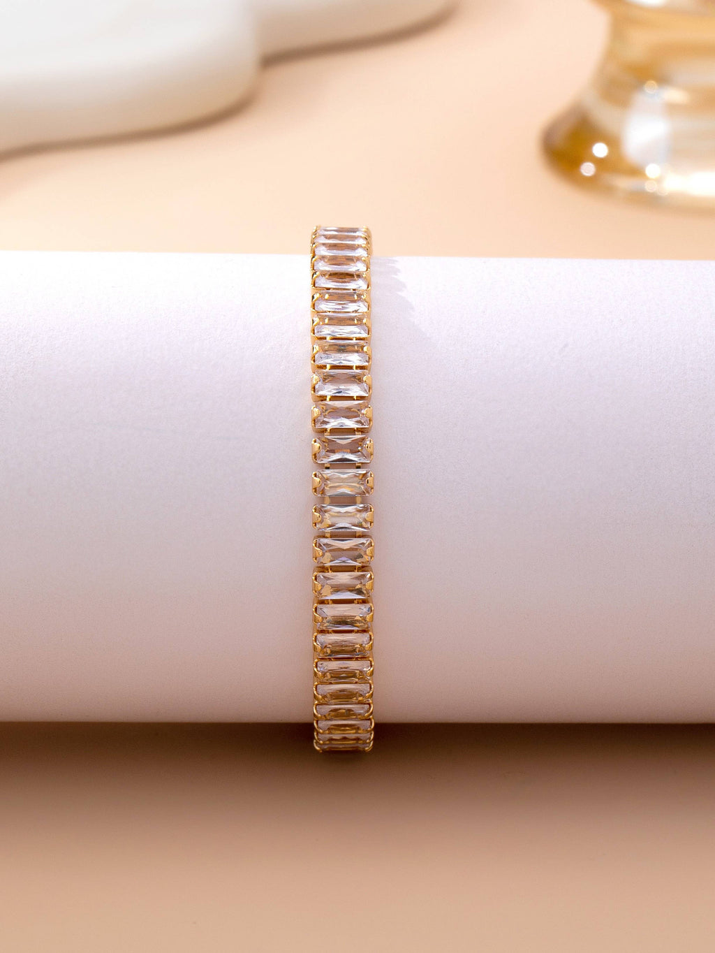 Baguette Crystal Tennis Bracelet | 80B1658