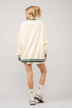 36555T - Stripe Ribbed Oakland Leisure Club Sweatshirt