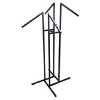 4-Way Black Clothing Rack With Slant Arms