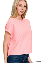 Cotton Slub Short Sleeve Tee - Zenana