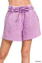 Elastic Waistband Dolphin Shorts
