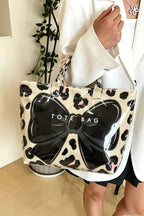 Leopard Bow Pvc The Tote Bag