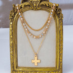 Multi-Layered Cross Pendant Necklace | 80N93429