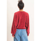 Chenille Crew Neck Sweater