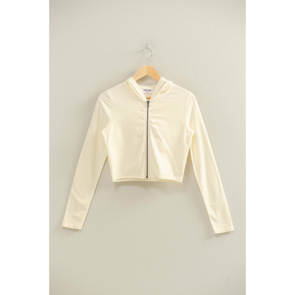 Zip Up Cropped Hoodie