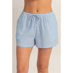 Striped Drawstring Waist Shorts
