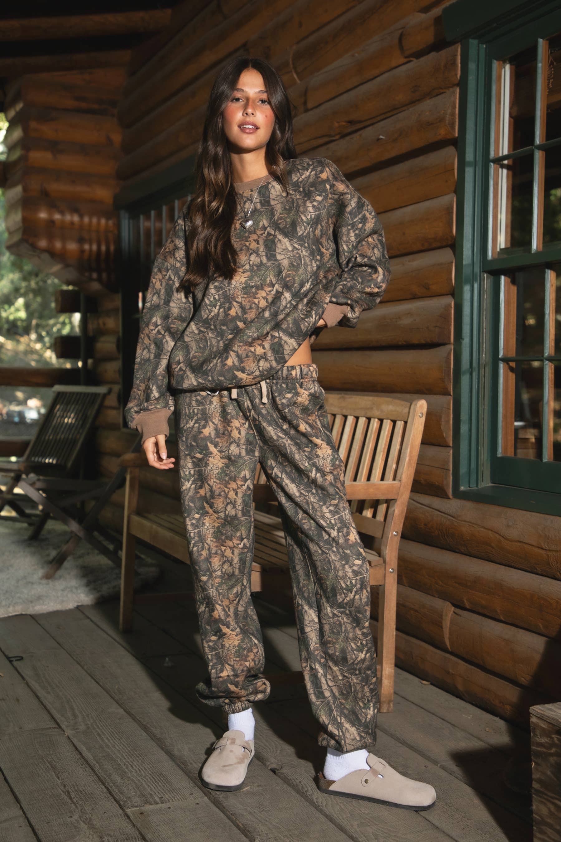 Dark Woodland Camo Lounge Fleece Sweatpants Joggers