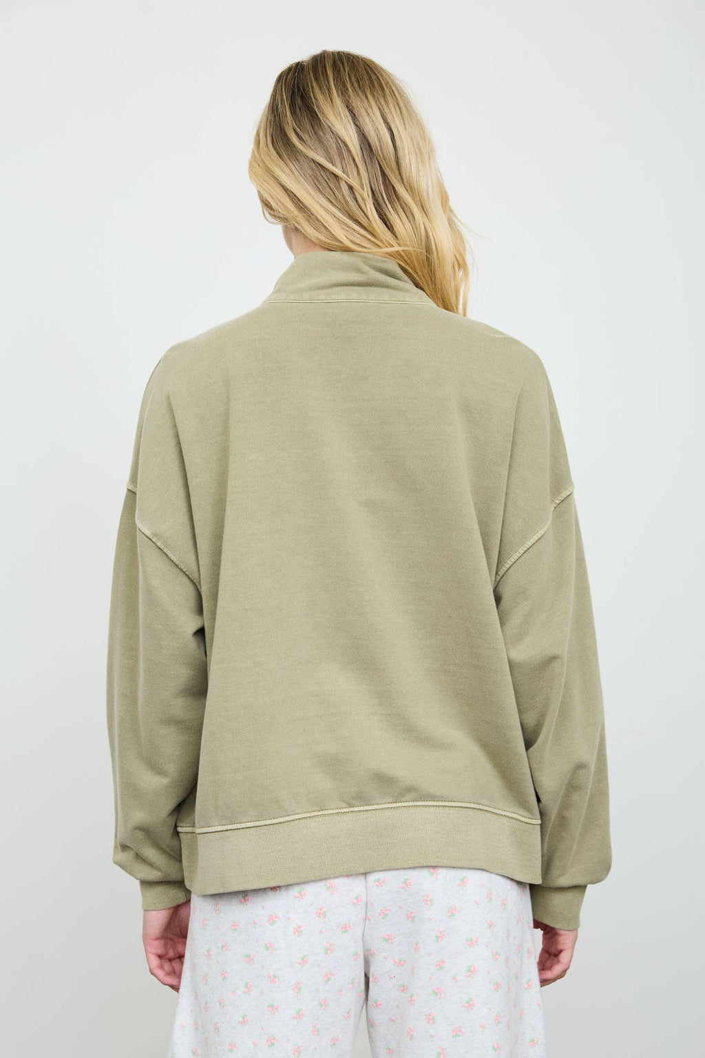 MOCK NECK HENLEY LONG SLEEVE KNIT TOP