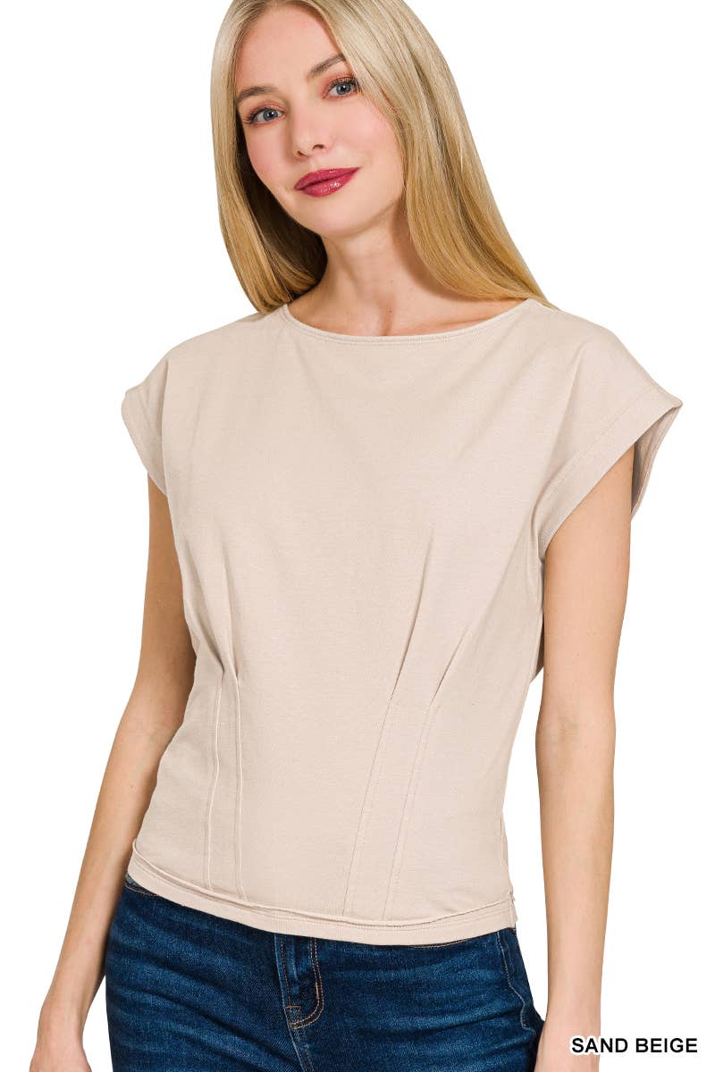 Gathered Waist Top - Zenana